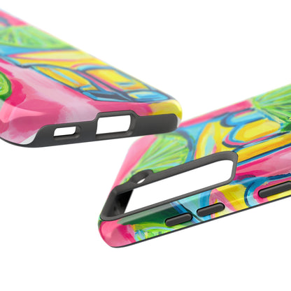Pink Tequila Shot & Limes Acrylic Tough Phone Case | Various Models Available