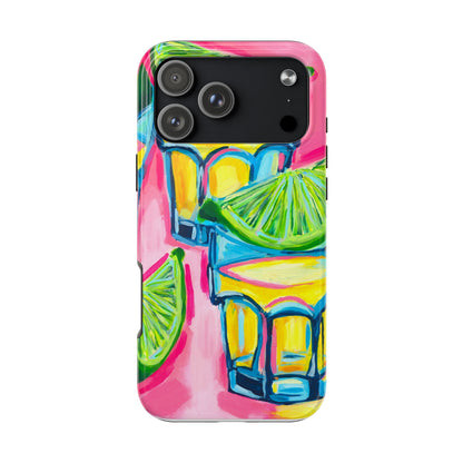 Pink Tequila Shot & Limes Acrylic Tough Phone Case | Various Models Available