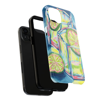 Pink Lime Green Yellow Margaritas Acrylic Tough Phone Case | Various Models Available