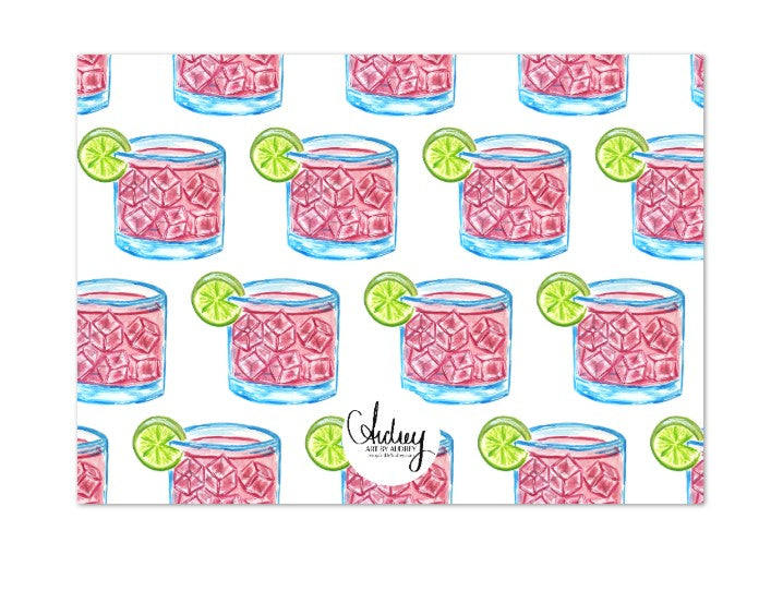 Personalized Paloma Watercolor Illustrated Flat Notecards | Set of 10 Cards & Envelopes | 2 Sizes