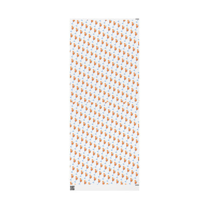 Aperol Spritz Gift Wrap Watercolor Illustrated | Matte or Glossy 30" x 72" Matte