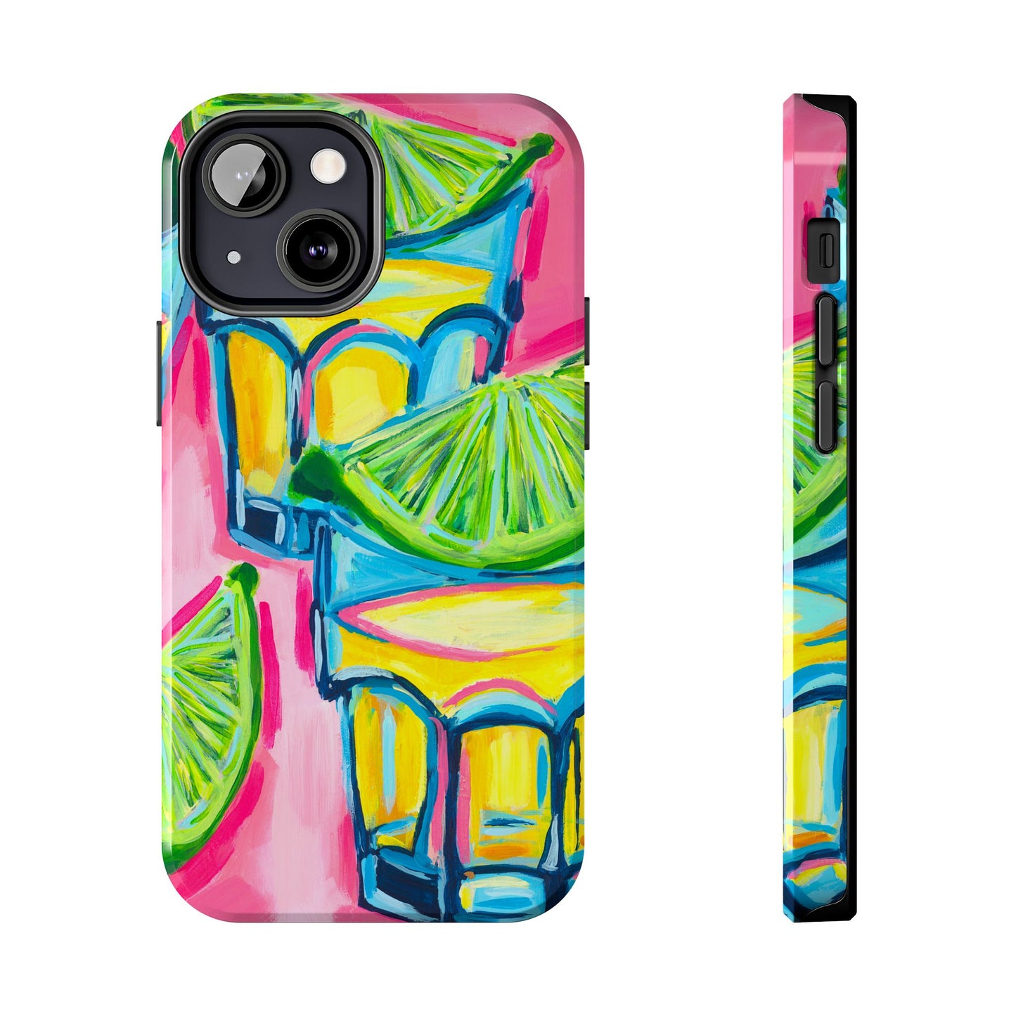 Pink Tequila Shot & Limes Acrylic Tough Phone Case | Various Models Available