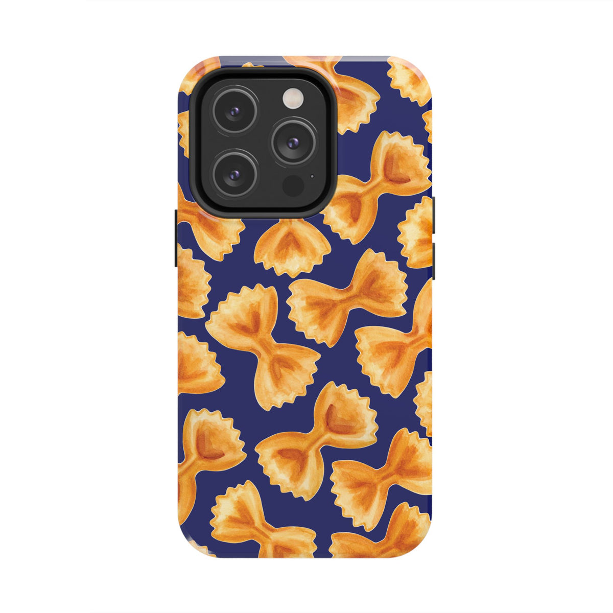 Copy of Copy of Tossed Farfalle Pasta Watercolor Illustrated Tough Phone Case | Various Models iPhone 14 Pro