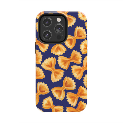 Copy of Copy of Tossed Farfalle Pasta Watercolor Illustrated Tough Phone Case | Various Models iPhone 14 Pro
