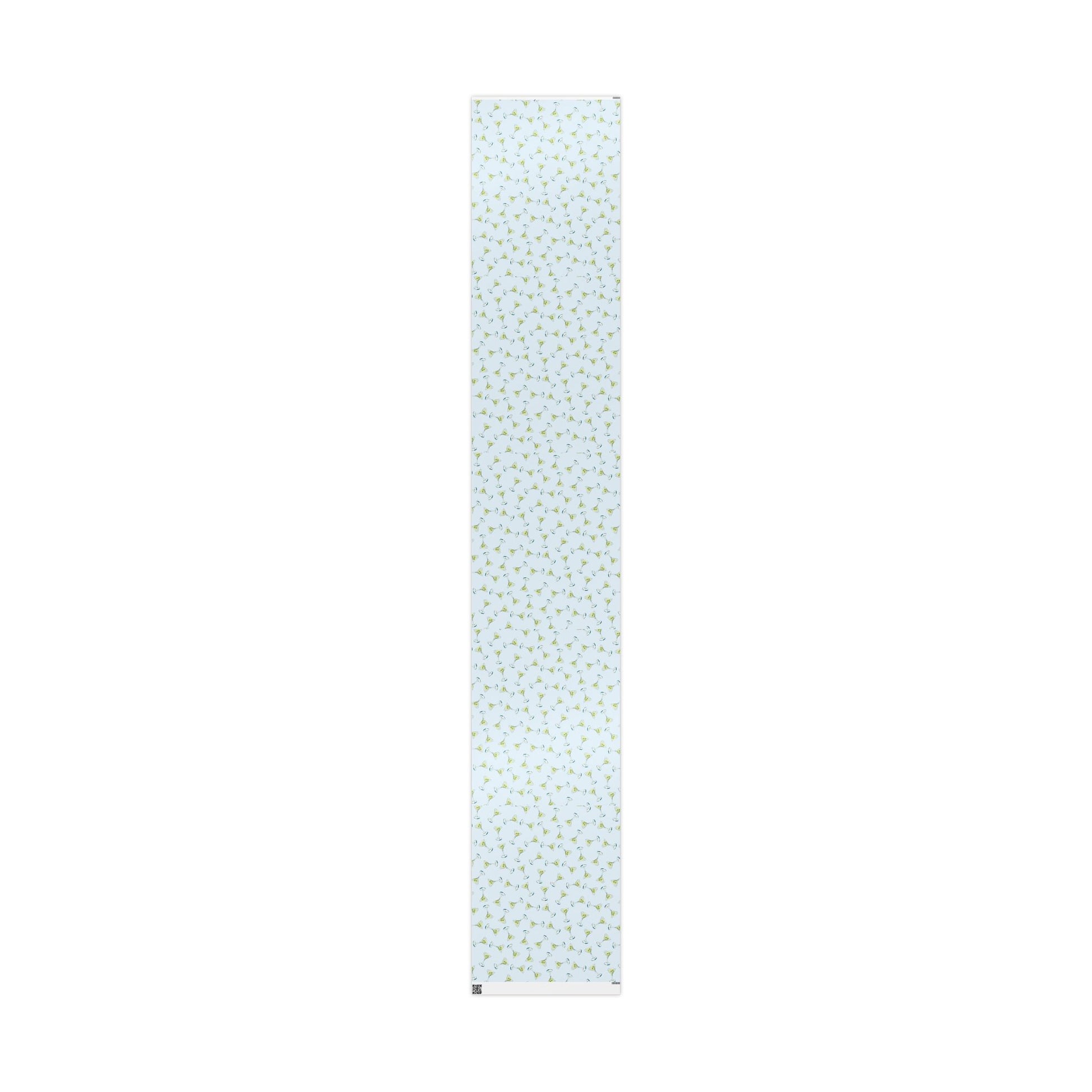 Gift Wrap | Pale Blue Watercolor Martini Tossed Pattern | Matte or Glossy