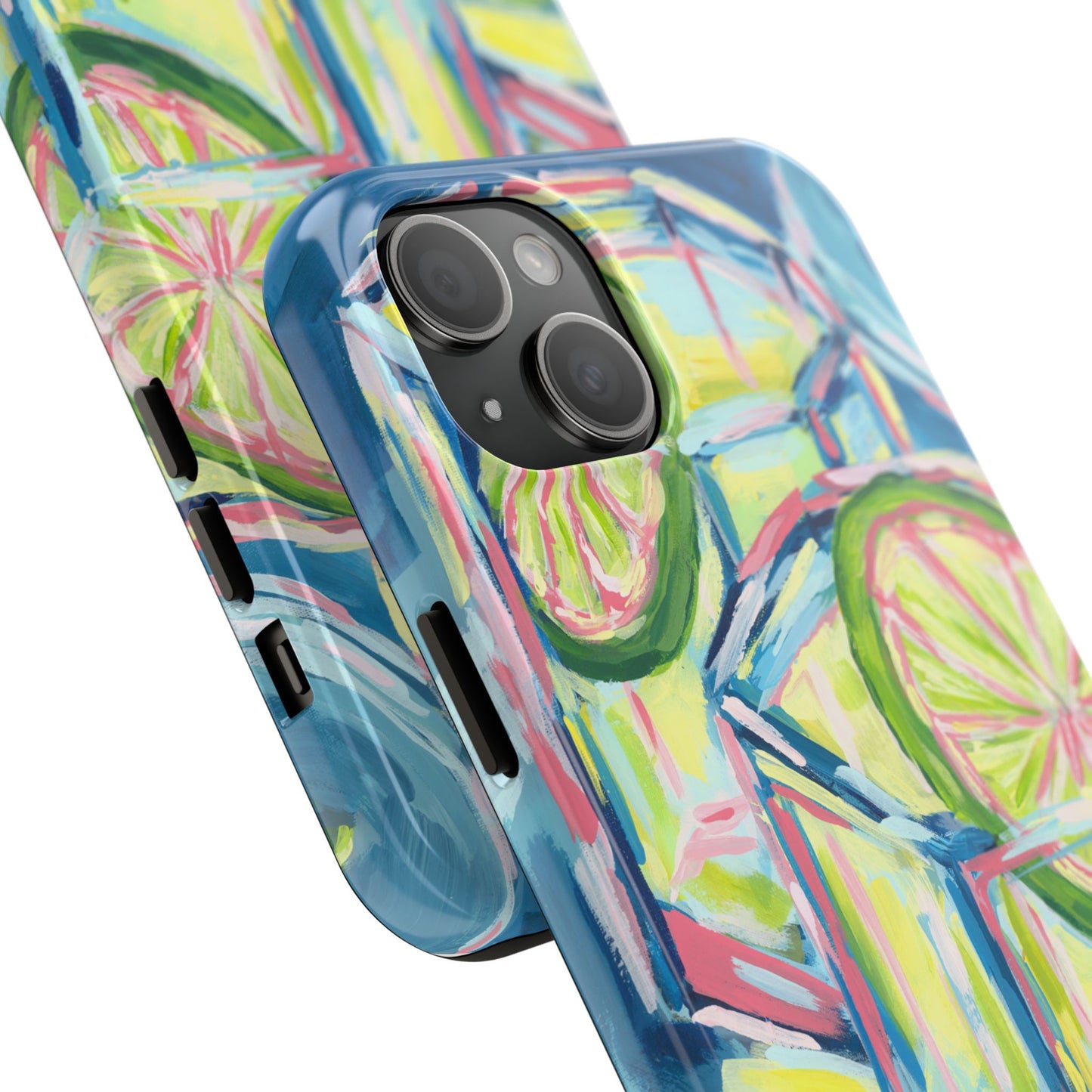 Pink Lime Green Yellow Margaritas Acrylic Tough Phone Case | Various Models Available