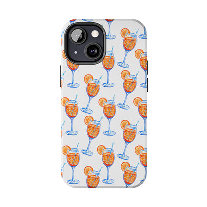 Aperol Spritz Watercolor Patterned Phone Case | Various Models
