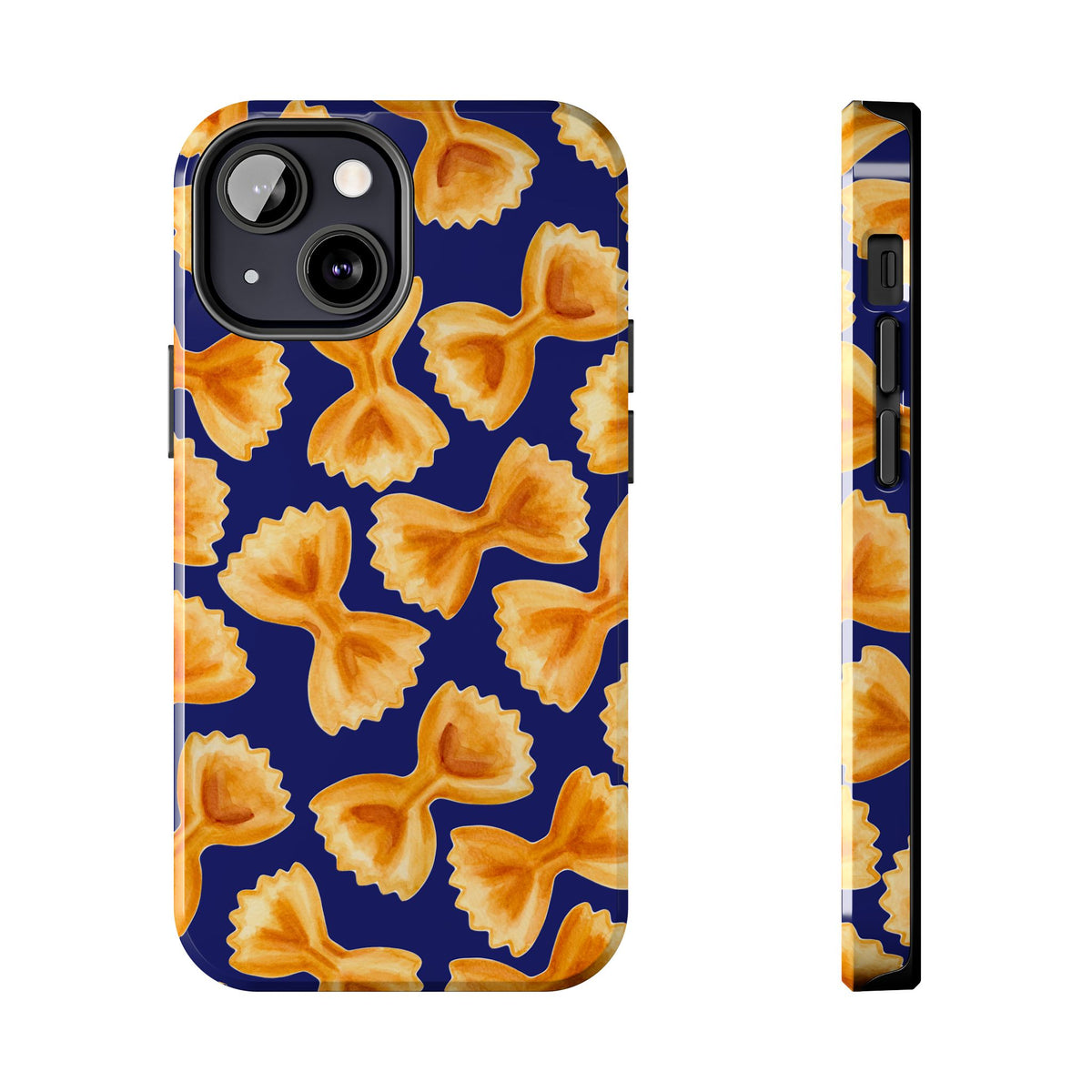 Copy of Copy of Tossed Farfalle Pasta Watercolor Illustrated Tough Phone Case | Various Models iPhone 13 Mini
