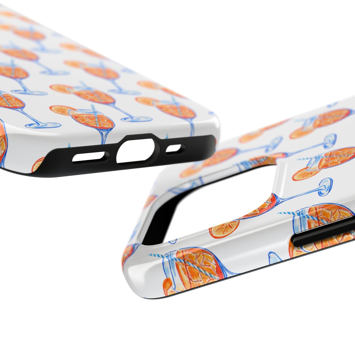 Aperol Spritz Watercolor Patterned Phone Case | Various Models