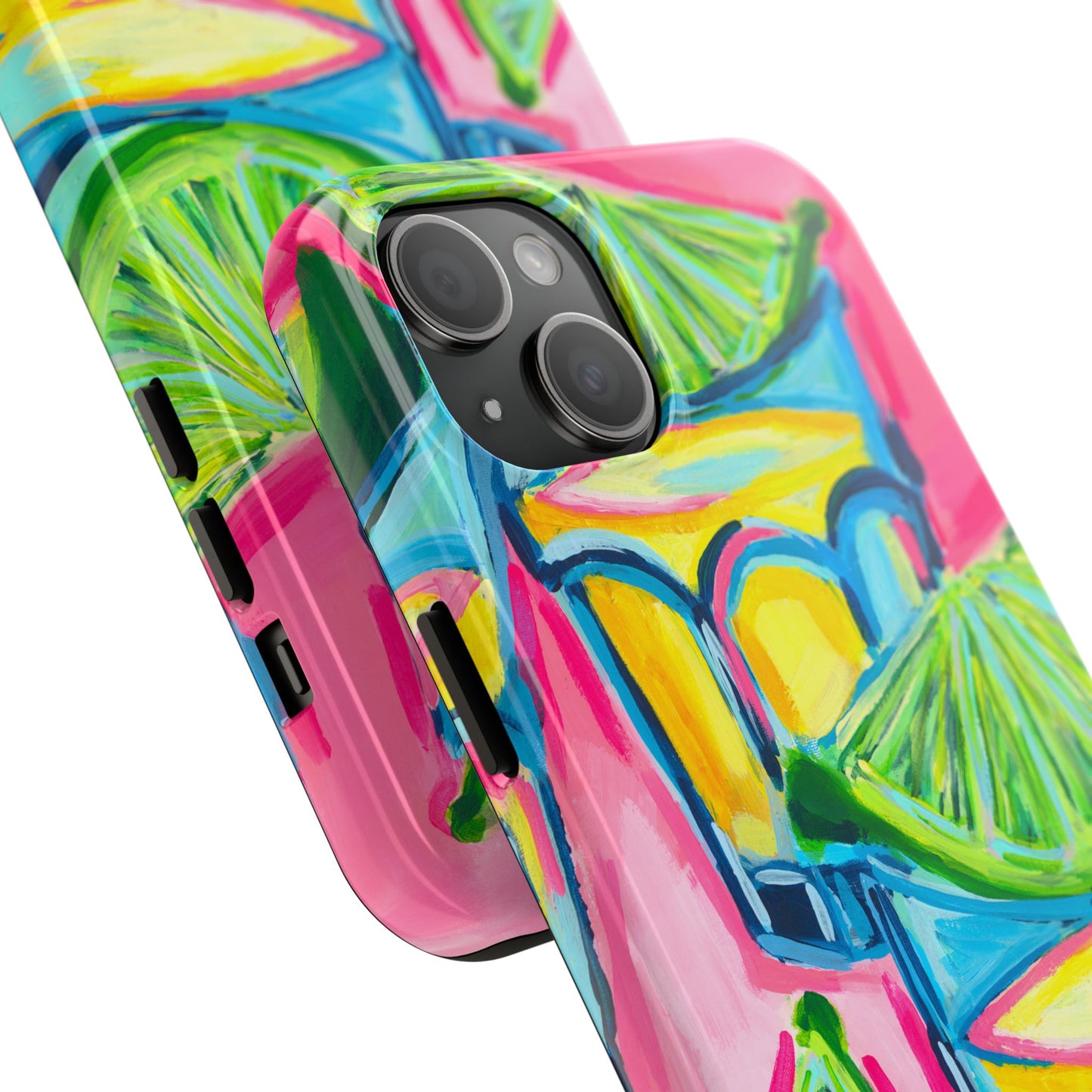 Pink Tequila Shot & Limes Acrylic Tough Phone Case | Various Models Available