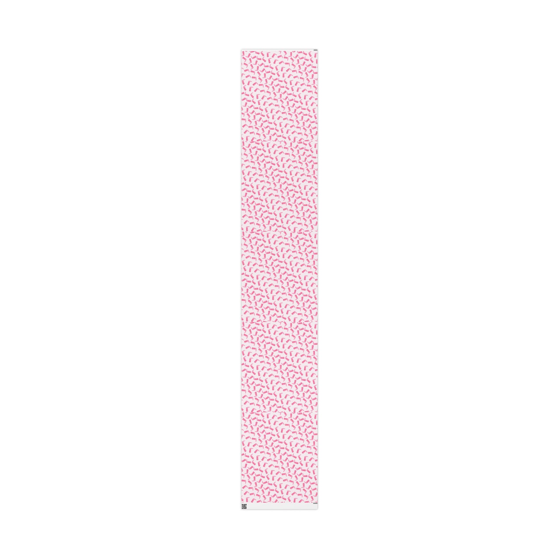 Gift Wrap | Watercolor Hot Pink Cowboy Boots Tossed Pattern | Matte or Glossy 30" x 180" Matte