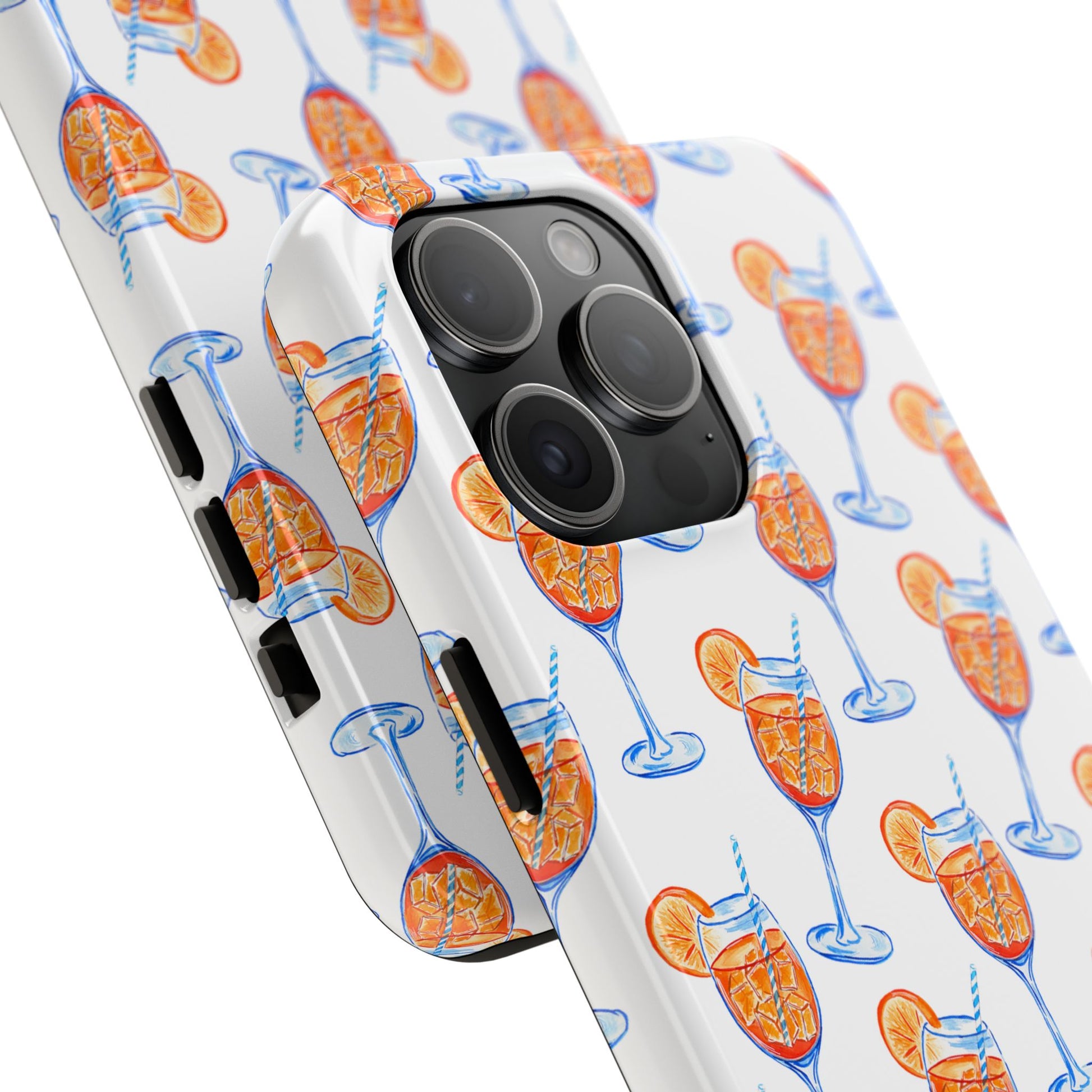 Aperol Spritz Watercolor Patterned Phone Case | Various Models
