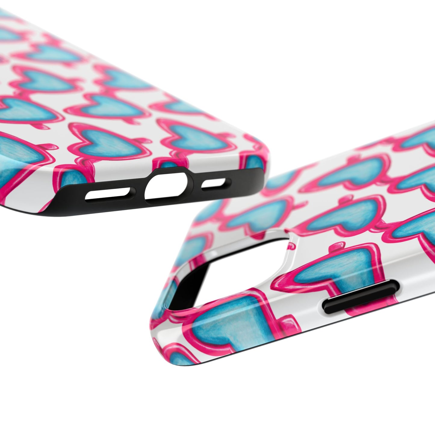 Pink Heart Shaped Sunglasses Watercolor Illustrated Tough Phone Case | Various Models
