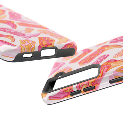 Tossed Hot Pink & Orange Watercolor Cowboy Boots Tough Light Pink Phone Case | Various Models Available
