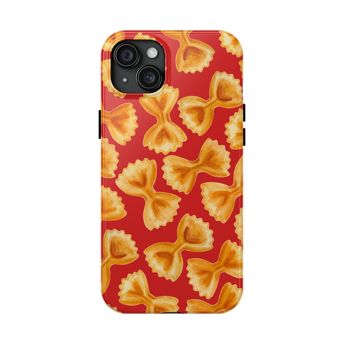 Copy of Tossed Farfalle Pasta Watercolor Illustrated Tough Phone Case | Various Models iPhone 15 Plus