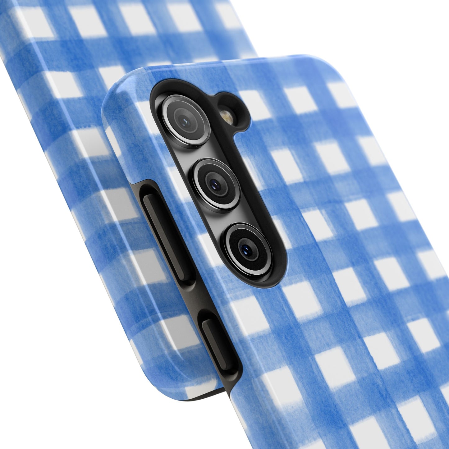 Blue Gingham Watercolor Preppy Tough Phone Case | Various models