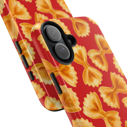 Copy of Tossed Farfalle Pasta Watercolor Illustrated Tough Phone Case | Various Models