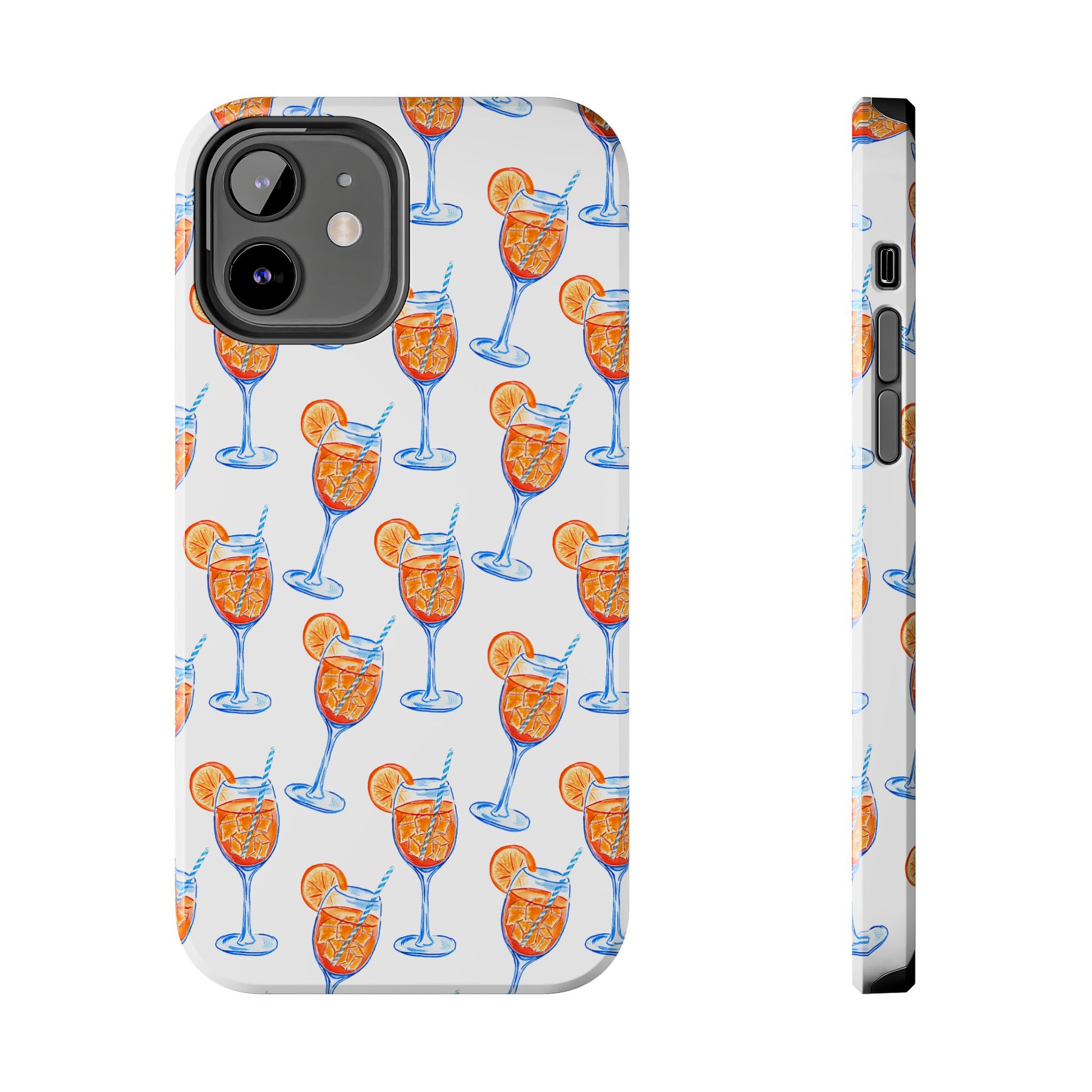 Aperol Spritz Watercolor Patterned Phone Case | Various Models iPhone 12