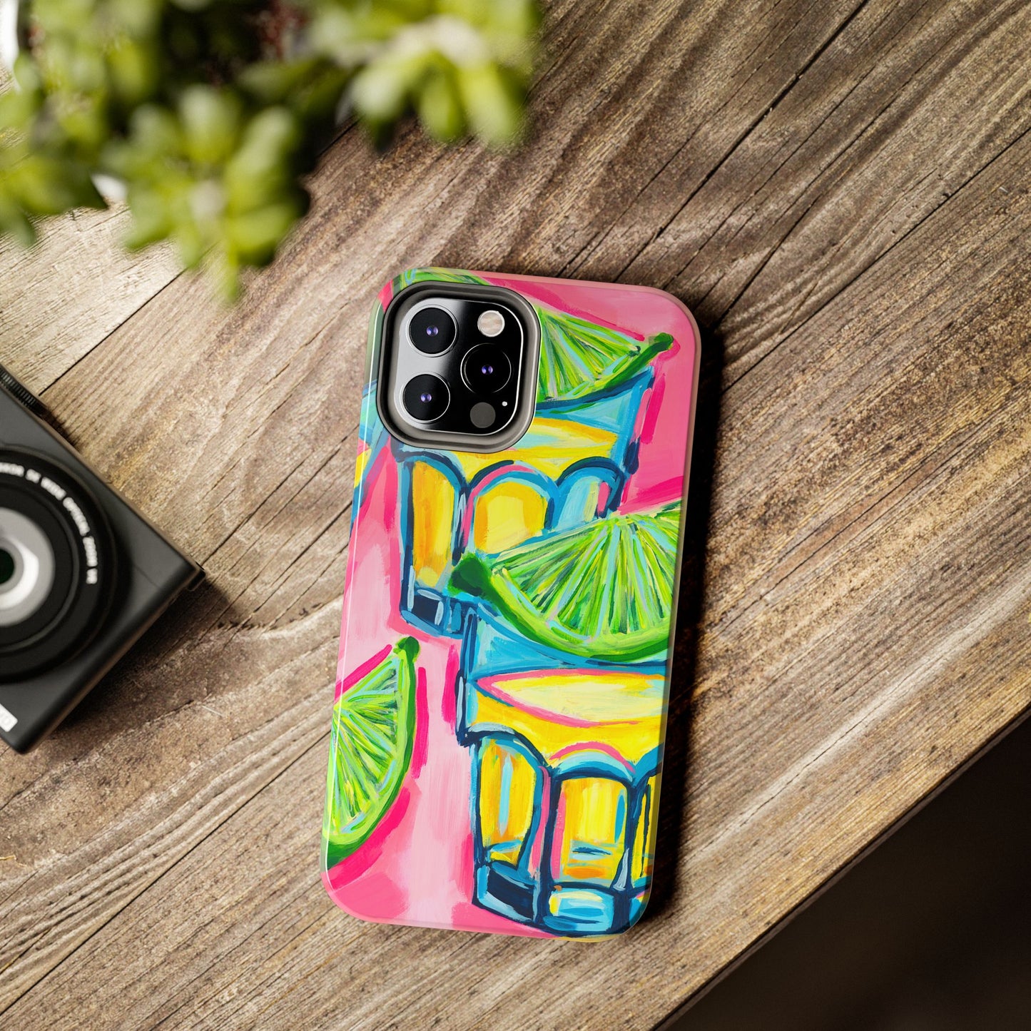 Pink Tequila Shot & Limes Acrylic Tough Phone Case | Various Models Available