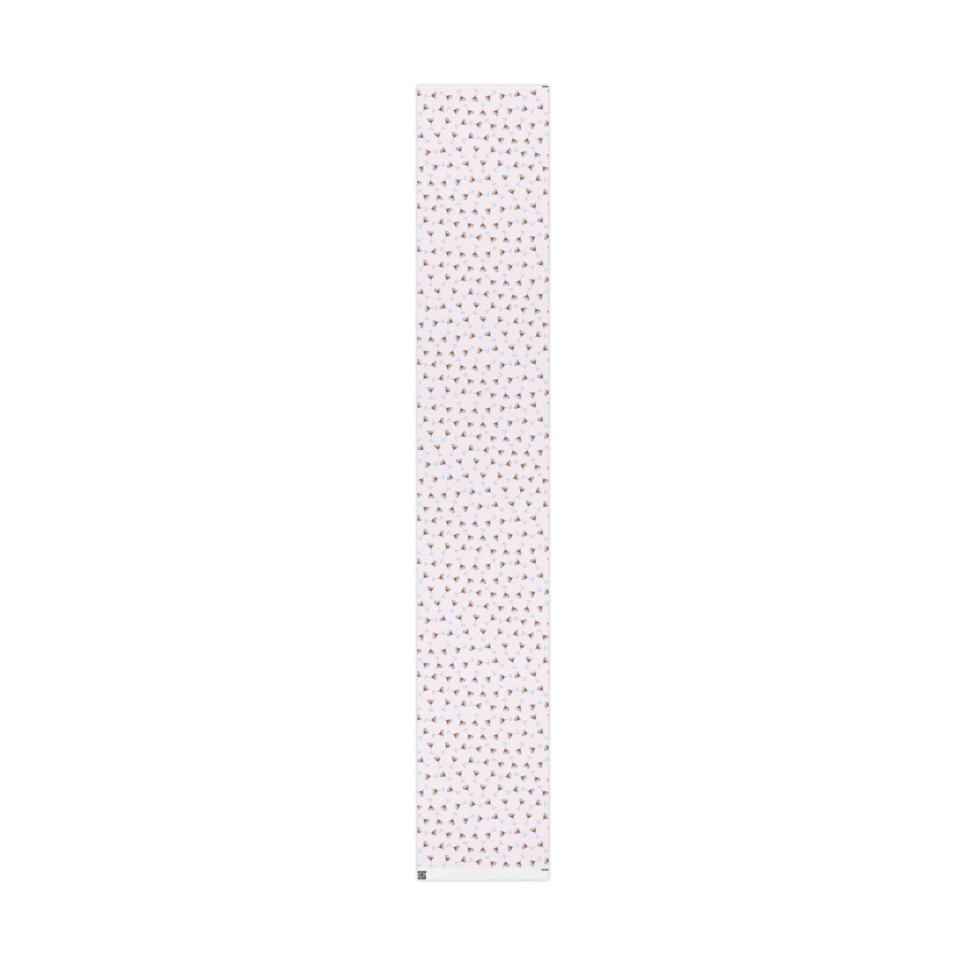 Gift Wrap | Pale Pink Blush Watercolor Espresso Martini Tossed Pattern | Matte or Glossy 30" x 180" Matte