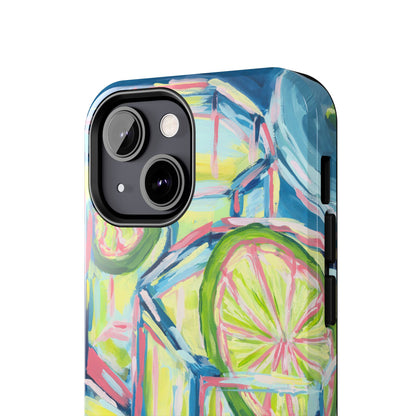 Pink Lime Green Yellow Margaritas Acrylic Tough Phone Case | Various Models Available