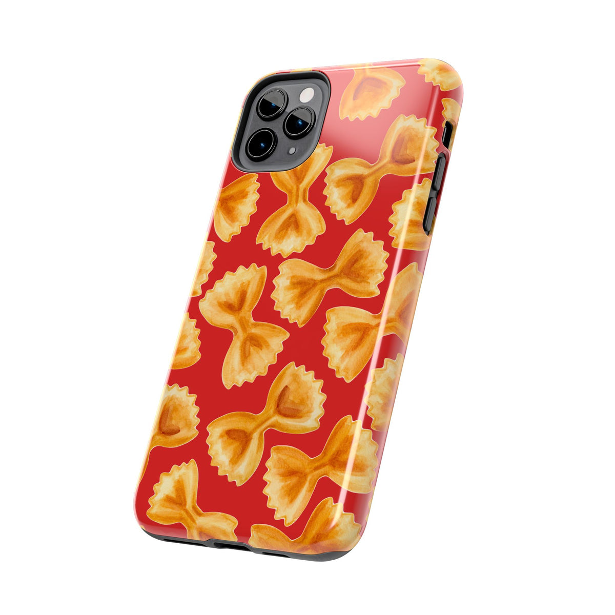 Copy of Tossed Farfalle Pasta Watercolor Illustrated Tough Phone Case | Various Models