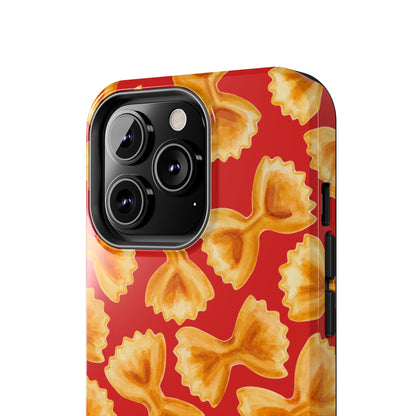 Copy of Tossed Farfalle Pasta Watercolor Illustrated Tough Phone Case | Various Models