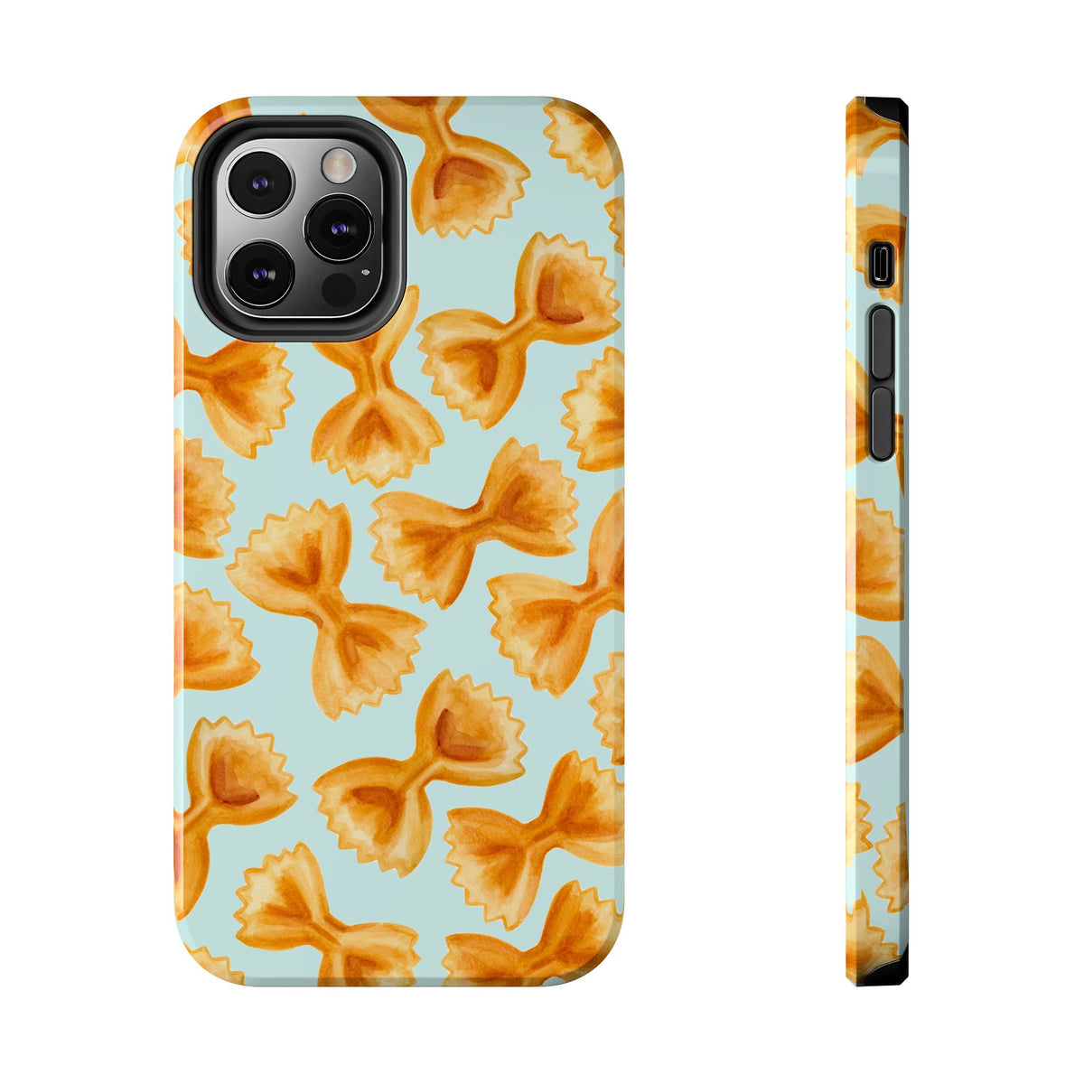 Copy of Copy of Copy of Copy of Tossed Farfalle Pasta Watercolor Illustrated Tough Phone Case | Various Models iPhone 12 Pro