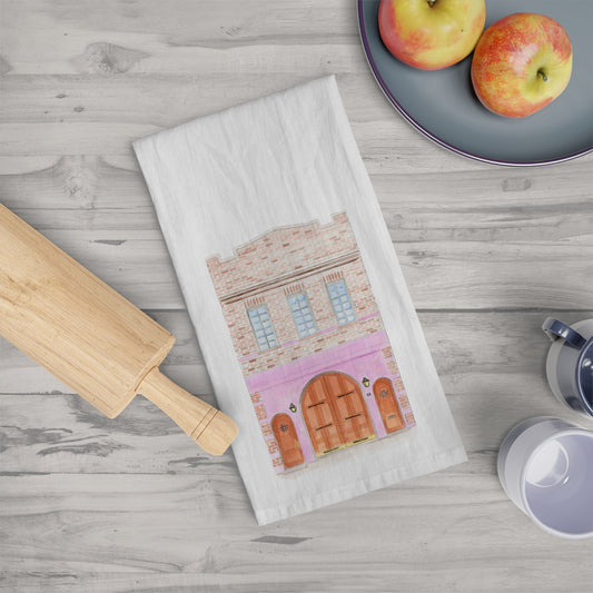 Tea Towel | 23 Cornelia Street Watercolor Illustration | Whimsical Colorful Boho Cute Taylor Eras Lover Kitchen Decor | Swiftie Gifts