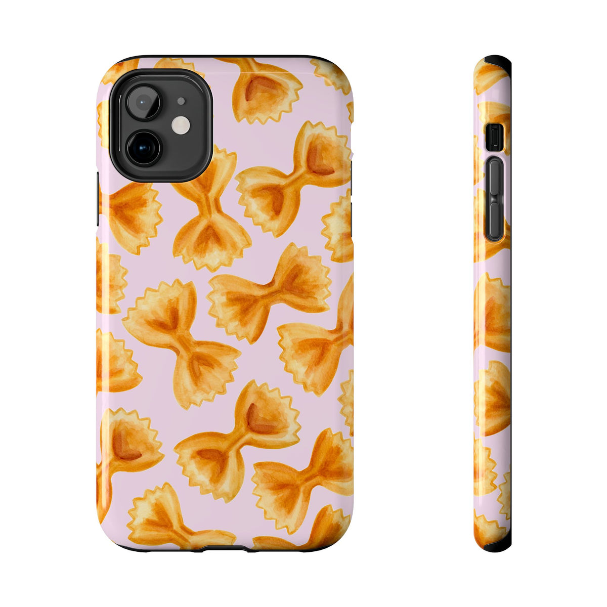 Copy of Copy of Copy of Tossed Farfalle Pasta Watercolor Illustrated Tough Phone Case | Various Models iPhone 11