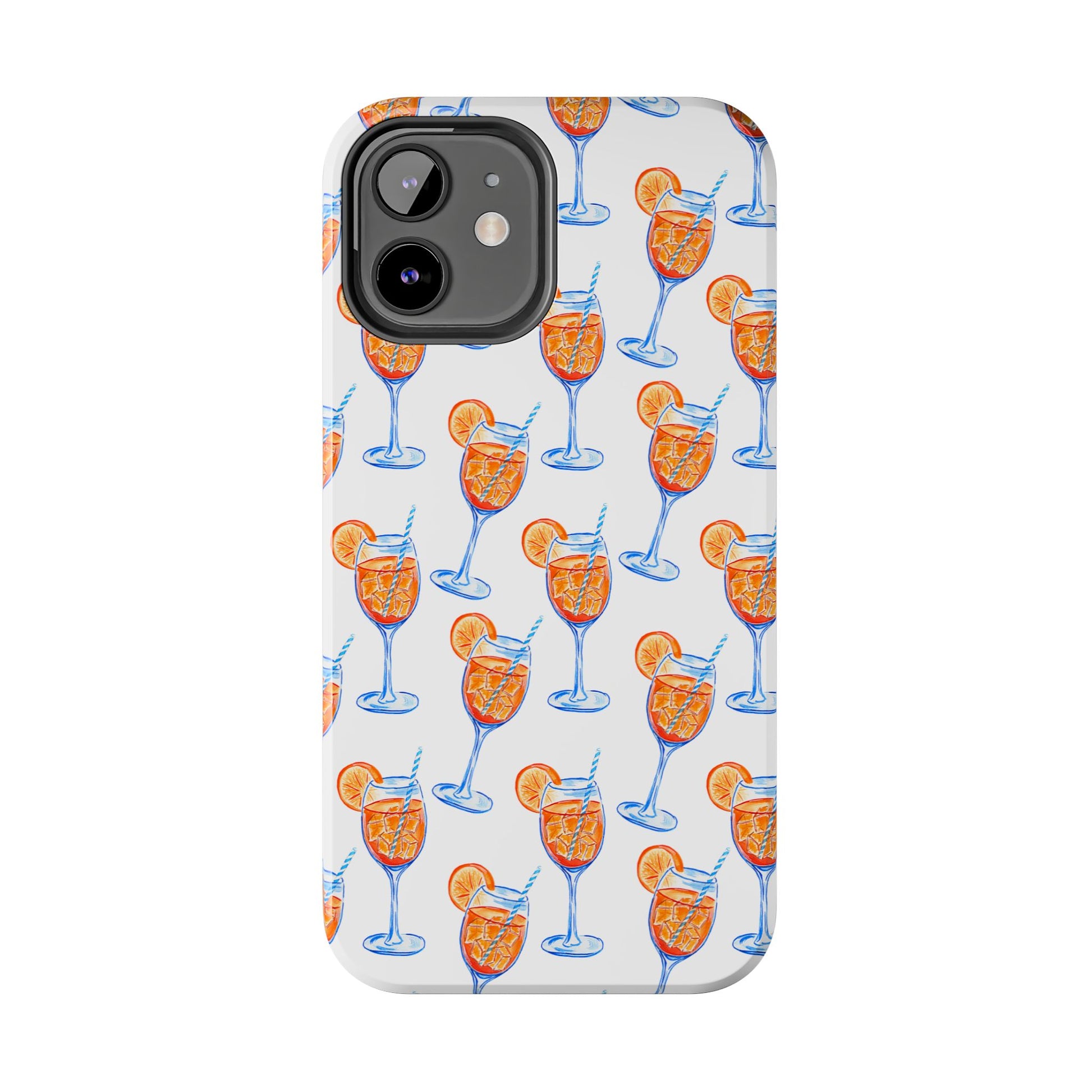 Aperol Spritz Watercolor Patterned Phone Case | Various Models