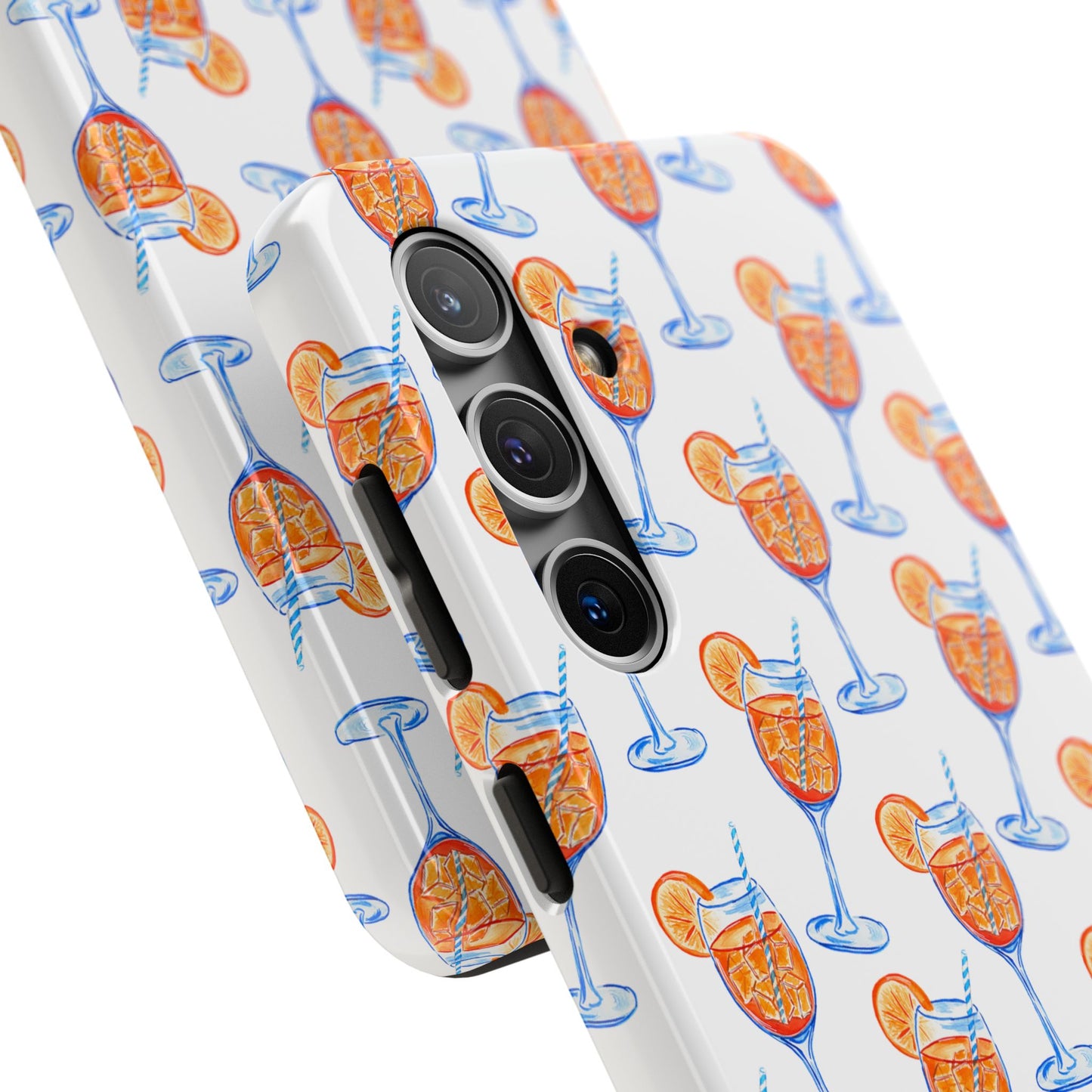 Aperol Spritz Watercolor Patterned Phone Case | Various Models