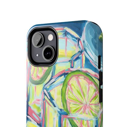 Pink Lime Green Yellow Margaritas Acrylic Tough Phone Case | Various Models Available