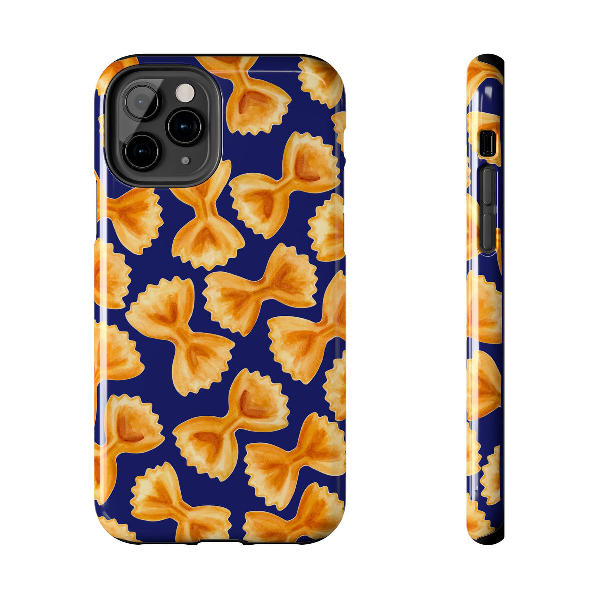 Copy of Copy of Tossed Farfalle Pasta Watercolor Illustrated Tough Phone Case | Various Models iPhone 11 Pro