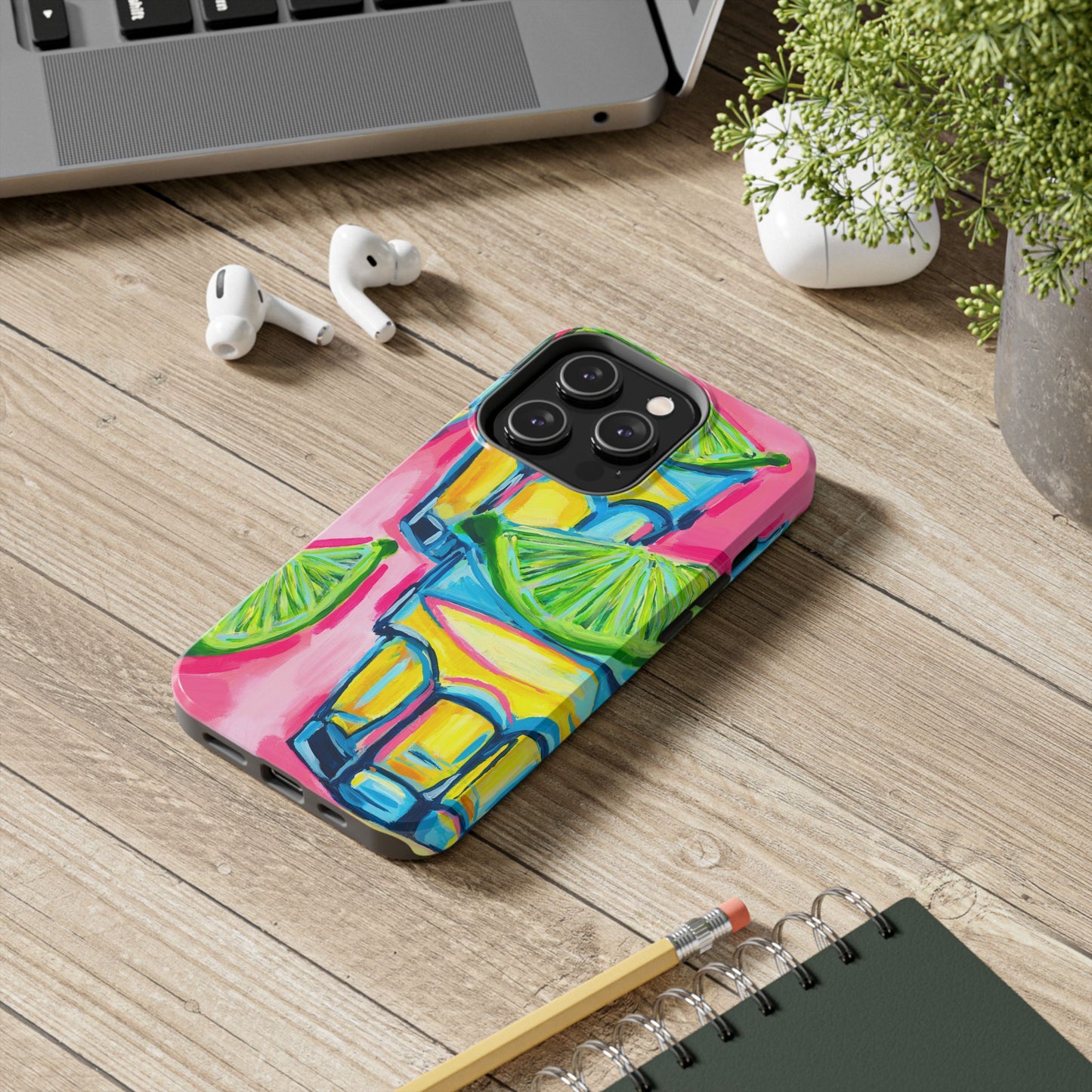 Pink Tequila Shot & Limes Acrylic Tough Phone Case | Various Models Available