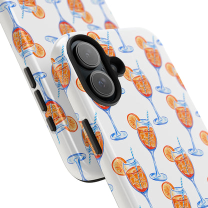 Aperol Spritz Watercolor Patterned Phone Case | Various Models