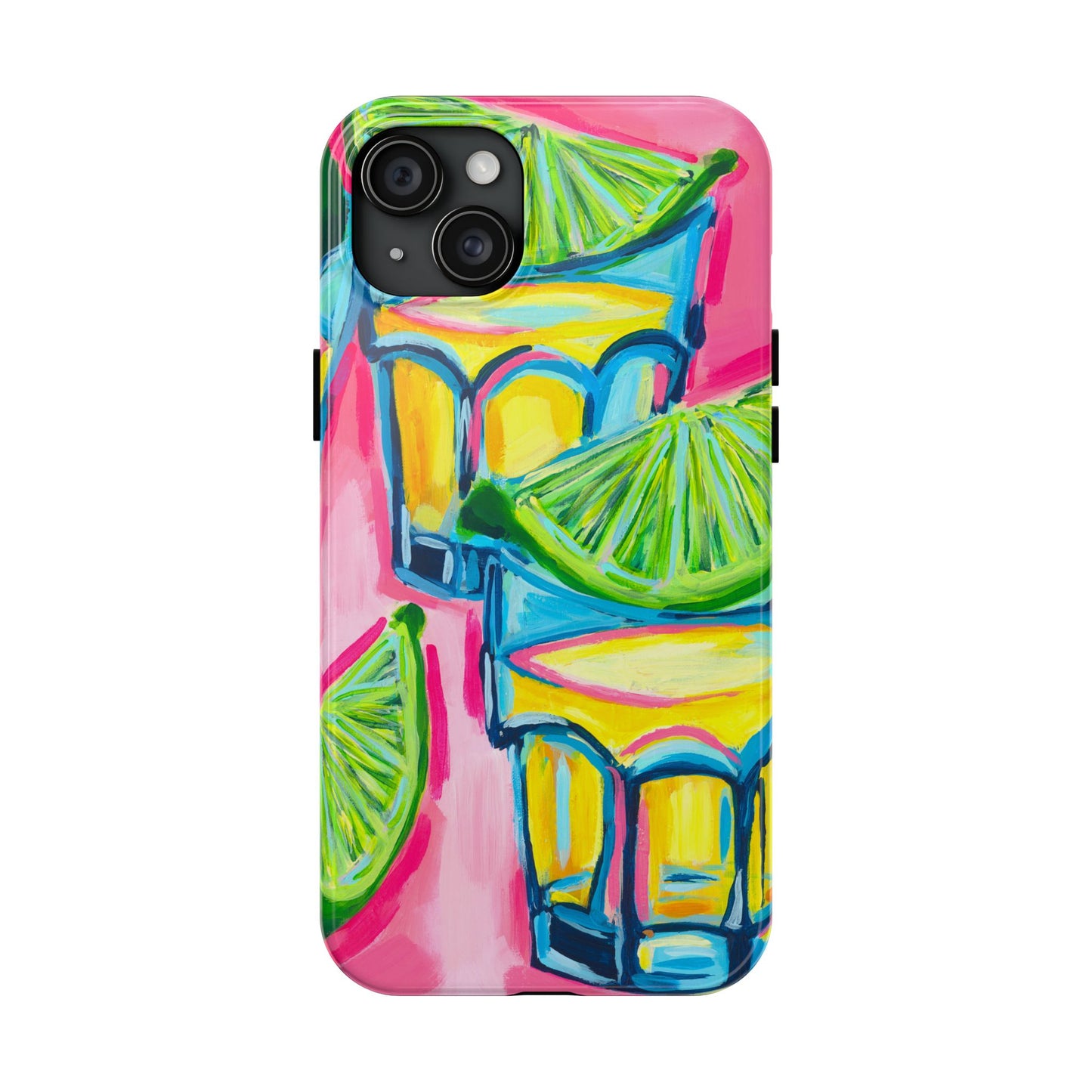 Pink Tequila Shot & Limes Acrylic Tough Phone Case | Various Models Available