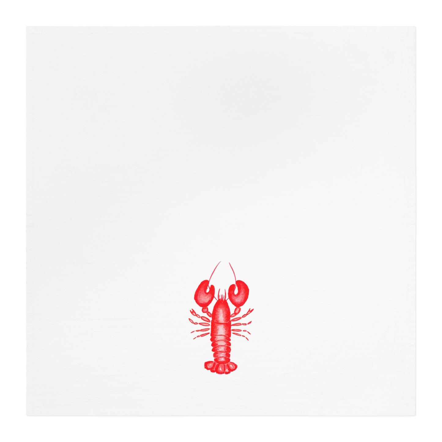 Red Lobster Watercolor Illustrated Tea Towel