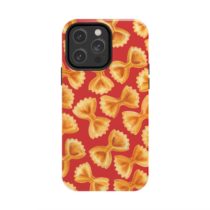 Copy of Tossed Farfalle Pasta Watercolor Illustrated Tough Phone Case | Various Models iPhone 14 Pro Max