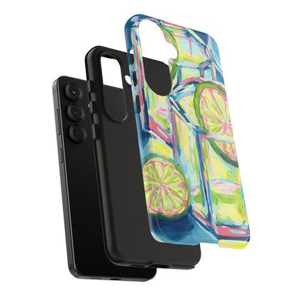 Pink Lime Green Yellow Margaritas Acrylic Tough Phone Case | Various Models Available