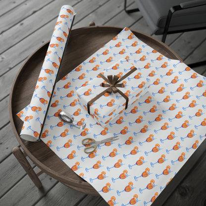 Aperol Spritz Gift Wrap Watercolor Illustrated | Matte or Glossy