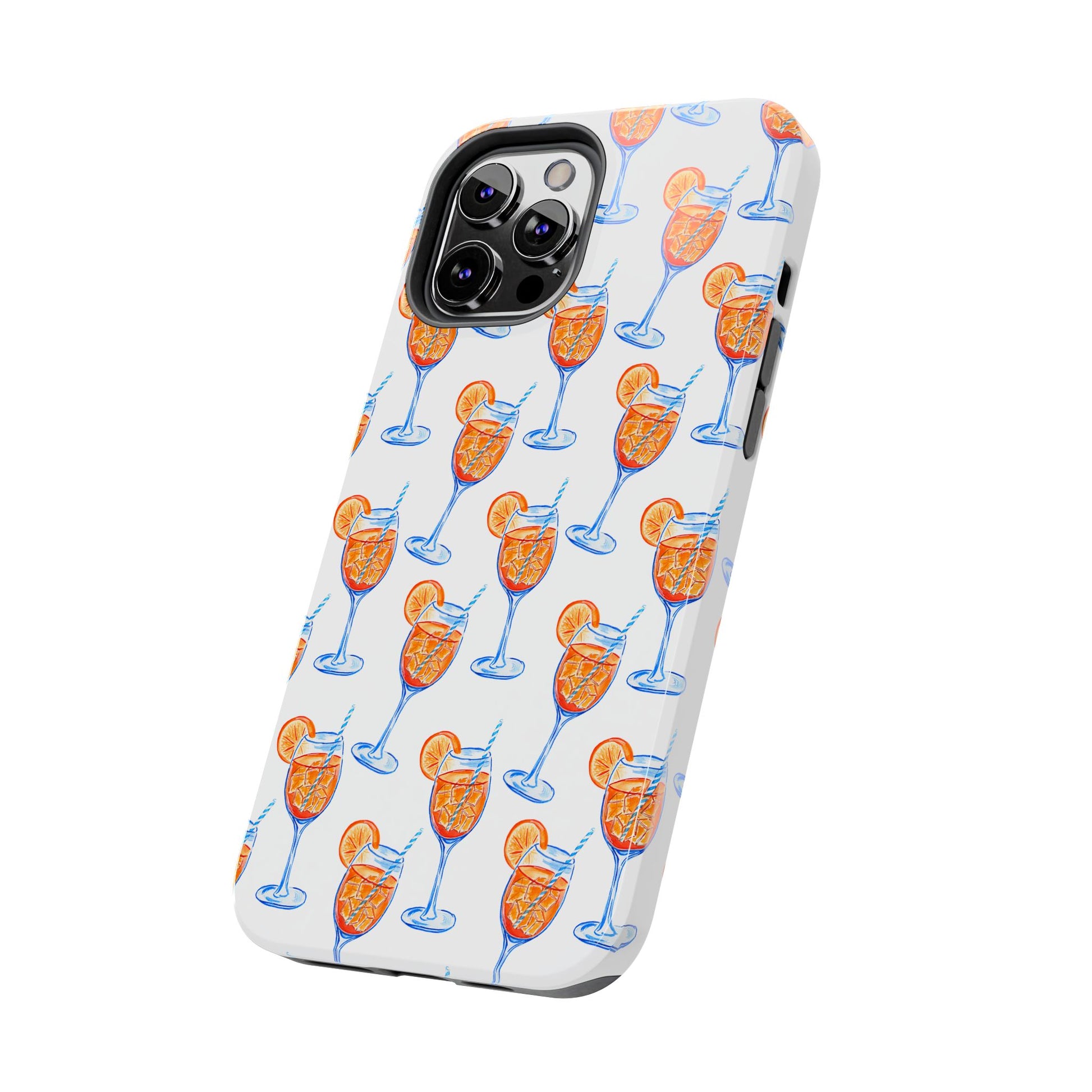 Aperol Spritz Watercolor Patterned Phone Case | Various Models