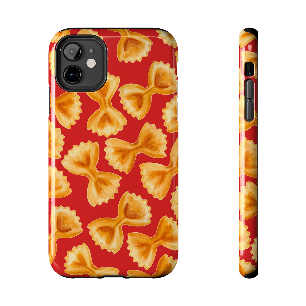 Copy of Tossed Farfalle Pasta Watercolor Illustrated Tough Phone Case | Various Models iPhone 11