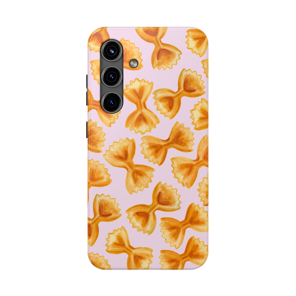 Copy of Copy of Copy of Tossed Farfalle Pasta Watercolor Illustrated Tough Phone Case | Various Models Samsung Galaxy S24