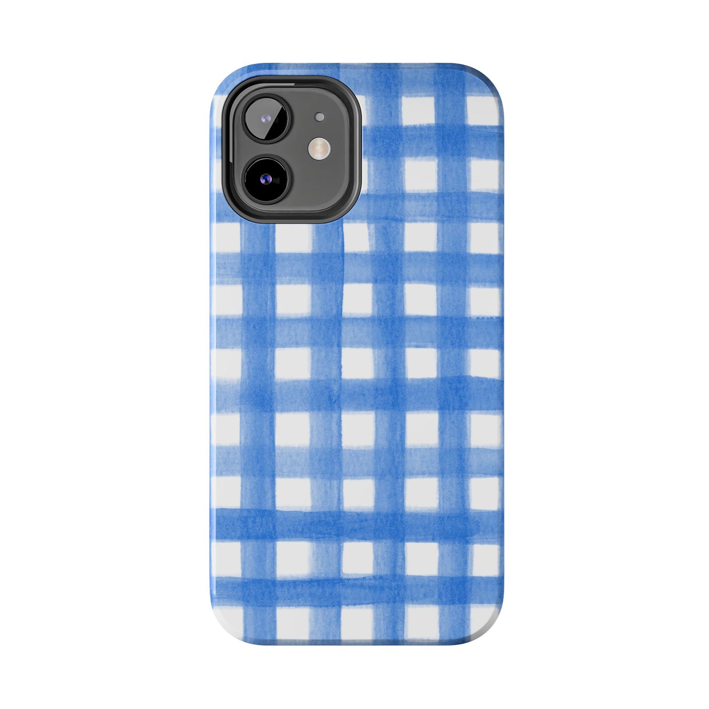 Blue Gingham Watercolor Preppy Tough Phone Case | Various models