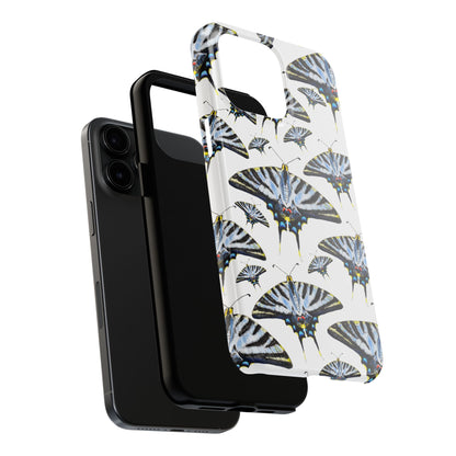 Light Blue Swallowtail Butterflies Watercolor Illustrated Pale Blue Tough Phone Case | Various Models