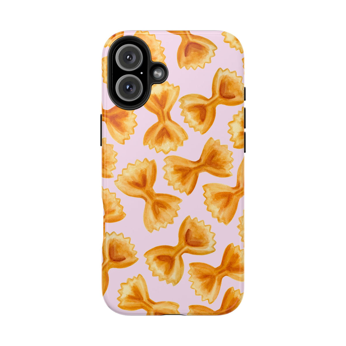Copy of Copy of Copy of Tossed Farfalle Pasta Watercolor Illustrated Tough Phone Case | Various Models iPhone 16 Plus
