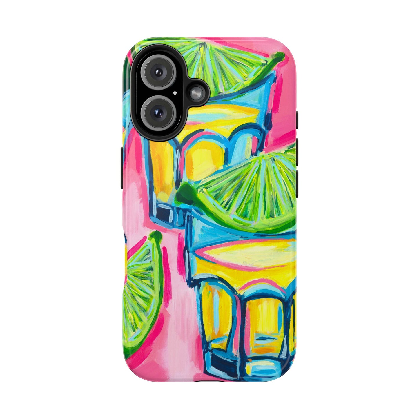 Pink Tequila Shot & Limes Acrylic Tough Phone Case | Various Models Available