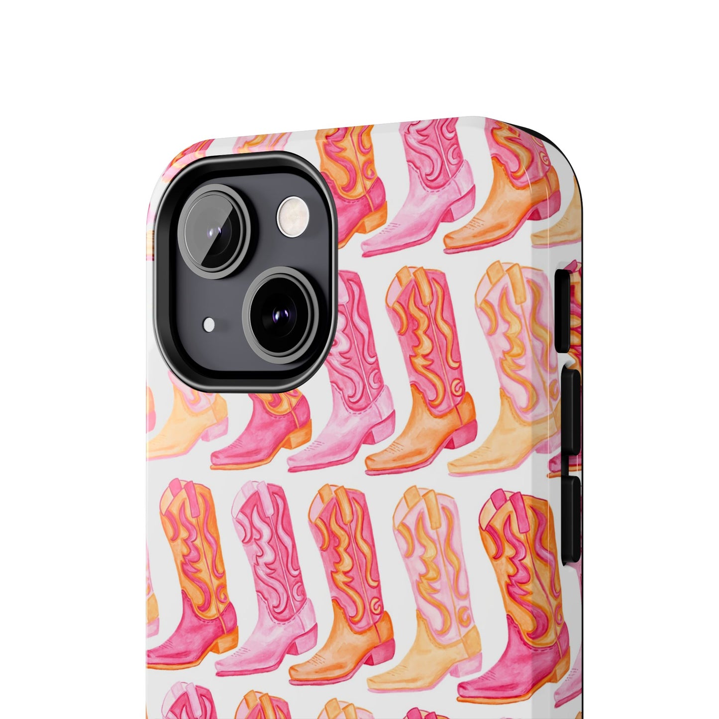 Rows of Hot Pink & Orange Cowboy Boots Tough Phone Cases | Various Models Available