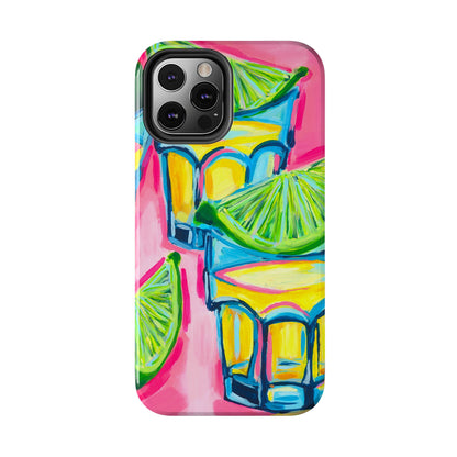 Pink Tequila Shot & Limes Acrylic Tough Phone Case | Various Models Available